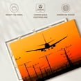 thumbnail image 6 of Elephant Stock Airport Landing Silhouette Wall Art - Horizontal Canvas Wall Art - Hallway Wall Decor - Transportation Canvas - Orange And Black Decor - 48" x 32", 6 of 8