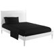 thumbnail image 2 of Juego de cama de lujo TWIN en color negro con sábanas y cubrecamas suaves de 3 piezas con bolsillos profundos para una comodidad suprema, 2 of 8