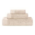 thumbnail image 2 of Superior Basketweave Egyptian Cotton Solid 3 Piece Towel Set, Ivory, 2 of 9