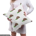 thumbnail image 5 of Ambesonne Turtle Fabric by the Yard Upholstery, Rhythmic Animal Silhouettes, 1 Yard, Umber Green and White, 5 of 5