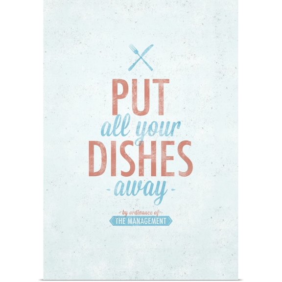 Great BIG Canvas | Rolled Kate Lillyson Poster Print entitled Put All your Dishes Away