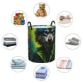 thumbnail image 3 of Lsque Realistic Style Wolf Warrior pattern Laundry Hamper Basket, Tall Woven Rope Hamper Basket for Clothes, Lightweight Storage Basket, Collapsible Waterproof-Medium, 3 of 8