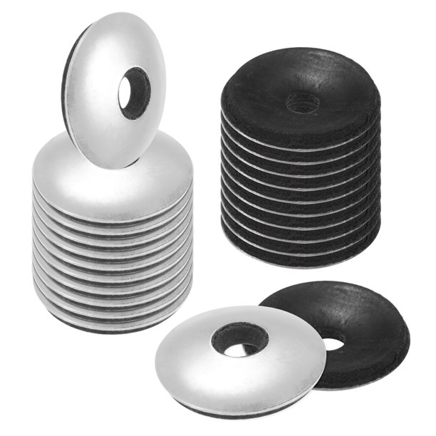 Paquete de 50 arandelas de goma selladoras unidas de EPDM, arandelas de goma de neopreno de acero inoxidable 304 #12 x 3/4"OD para tornillos/máquinas/barcos/techos