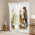 thumbnail image 3 of Manfei God's Birth Theme Curtains Pack of 2 (42x84 Each), Merry Christmas Curtains Blackout, Xmas Bedroom Curtains, Luxury Bedroom Decor, 3 of 6