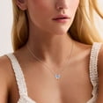 thumbnail image 3 of Suplight Women Bow Necklace 316L Stainless Steel Bowknot Birthstone Necklace Valentine's Day Gift, 3 of 8