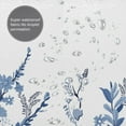 thumbnail image 3 of Stall Shower Curtain 36 x 72 Inch, Small Floral Leaves for Bathroom with Hooks, Blue Waterproof Textured Bath Shower Curtain Set for Hotel Home RV - 36 x 72 Inch, 3 of 6