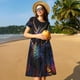 thumbnail image 4 of Easygdp Rainbow Wings Majestic Dragon para Vestido Transpirable de Mujer, Vestido Suelto de Manga Corta con Pliegues y Bolsillos para el Verano, 4 of 6