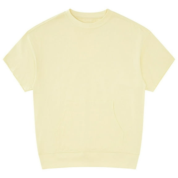 Timegard Womens Summer Tops Crewneck Short Sleeve Solid Color Comfy Casual Shirts Tops with Pocket