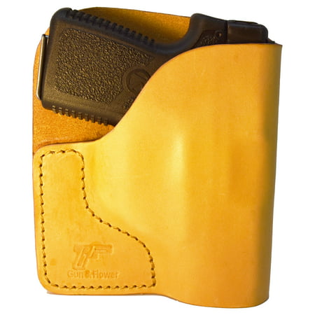 Tan Italian Leather Pocket Holster for Kahr P380, CW380 and Similar (Best Pocket Holster For Kahr Cw380)