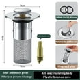 thumbnail image 5 of Funnel 2 Bathroom Stopper Hair Catcher - Removable Stainless Steel Filter for Drain Replacement Hair Catching and Strainer Solution, 5 of 9