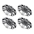thumbnail image 1 of Unique Bargains 4Pcs R15 / 15" Universal Wheel Rim Hub Cover Wheel Hub Caps Silver Tone Black, 1 of 8
