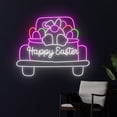 thumbnail image 2 of Handmadetneonsign Happy Easter Truck Neon Sign, Egg Truck Led Sign, Bunny Egg Truck Neon Light, 2 of 5
