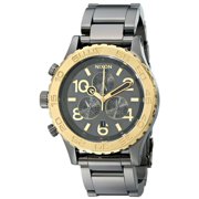 Nixon Men's A0371228 42-20 Chrono Lefty Gunmetal Dial Gunmetal IP Steel Bracelet Dive Watch