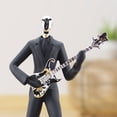 thumbnail image 4 of Accent Collection Musician Statue, Black Sculpture, Home Decor Gift for Musicians, Guitarists 11 inch 27 cm, 4 of 6