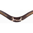thumbnail image 2 of Horse English Padded Leather Dressage Bridle Browband w/ Snaffle Charm 803432CKF, 2 of 5