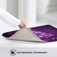 thumbnail image 4 of Doormats Floor Mat Merry Christmas Tree Shine Stars Purple Christmas Tree Winter Snow Lightweight Funny Area Rug Entrance Front Door Rugs Non-Slip Indoor Garden Kitchen Bathroom 23.6 x15.7 Inch, 4 of 4