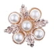 thumbnail image 1 of 10 botones de perlas de cristal con plano para coser adornos de boda dorados de 24 mm., 1 of 6