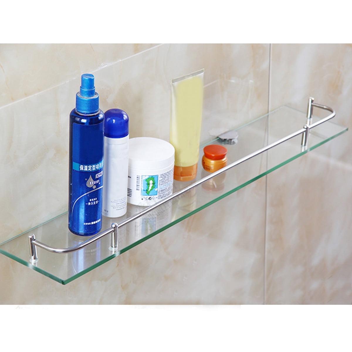 Modern Rectangle Single Glass Shelf Vanity Stainless Steel Bathroom Kitchen Shower Wall Mounted Storage Walmart Canada Modern Rectangle Single Glass Shelf Vanity Stainless Steel Bathroom Kitchen Shower Wall Mounted Storage Walmart Canada