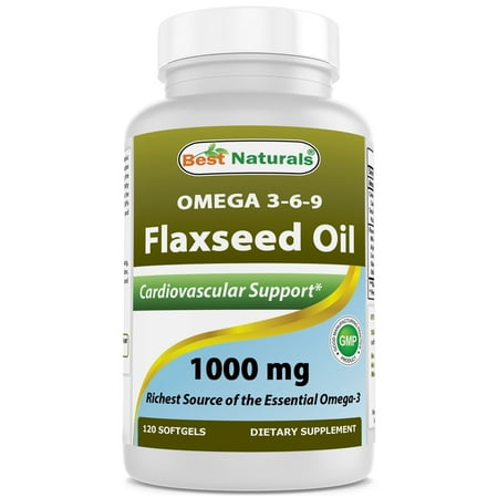 Best Naturals Flaxseed Oil 1000 mg 120 Softgels (Best Flaxseed Oil Brand)