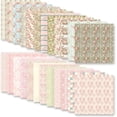 thumbnail image 3 of Spring Floral 12x12 Inch Scrapbook Paper – 24 Double-Sided Vintage Pink Botanical Designs, Acid-Free 160g Cardstock for DIY Crafts, Card Making, Photo Albums, Gift Wrapping, Junk Journals, 3 of 8
