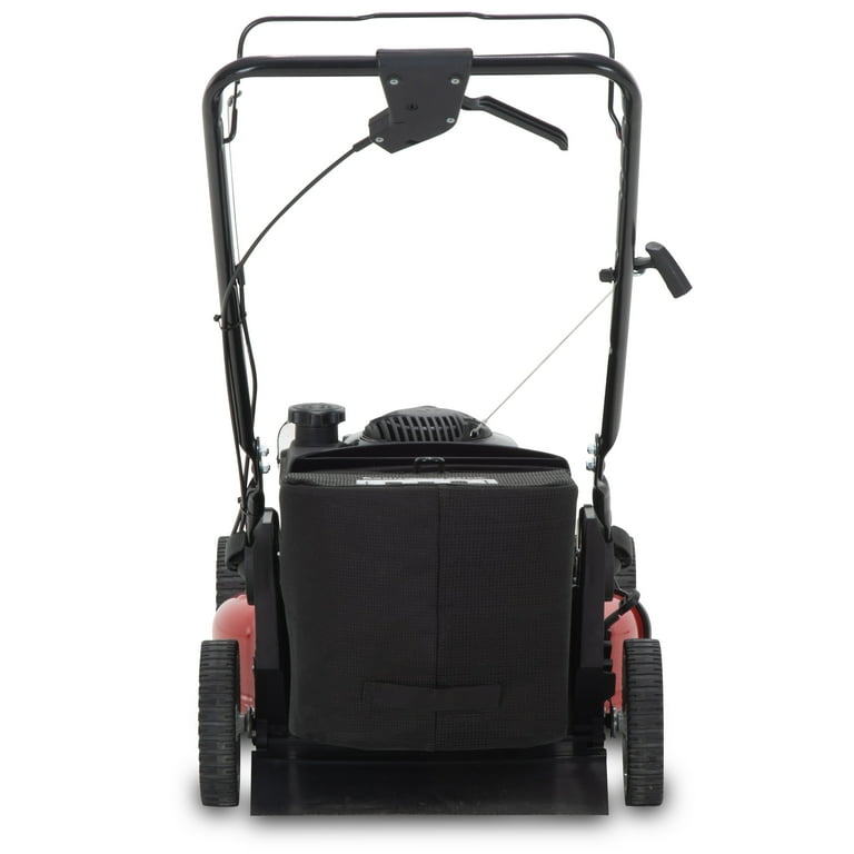 Upright storage lawn discount mower