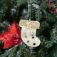 thumbnail image 5 of Set de adornos de madera para Navidad - Figuras de estrellas, ciervos, árboles y calcetines pintadas de blanco - Decoración colgante de 5 piezas para árbol y hogar, 5 of 6