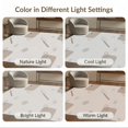 thumbnail image 7 of ODIKA 4'x6' Beige Modern Abstract Geometric Shapes Washable Area Rug Minimalist Dotted Grid Pattern Design With Rounded Pet Friendly, Non-Shedding for Bedroom, Reading Nook, 7 of 7