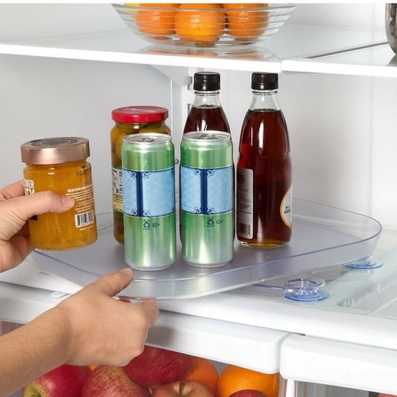 Refrigerator Lazy Susan Storage Organizer with Suction Cups