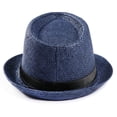 thumbnail image 6 of Sunhat Women Men Fashion Summer Casual Trendy Beach Sun Gangster Cap Straw Fedora Sun Hats Straw Cowboy Hats Straw Sun Hat for Women Mens Straw Hat Fedora Hats Roll Up Straw Panama Hat, 6 of 7