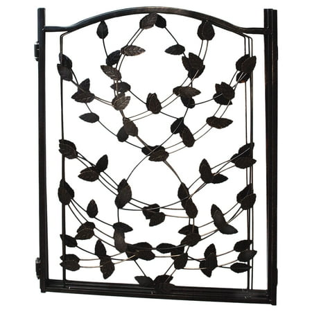 UPC: 0084358050948 | ETNA Products 3-Panel Free-Standing Folding Pet Gate with Metal Leaf Design  23.5 H