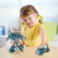 thumbnail image 4 of Transformable Car Toy Truck to Robot Mecha Vehicle Pull Back Inertia Powered Engineering Model Action Figure for Boys Kids(Blue), 4 of 6