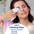 Nivea 3In1 Caring Cleansing Wipes For Face And Eyes, Effective As A Waterproof Makeup Remover