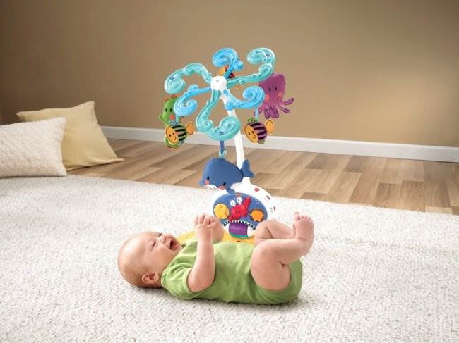fisher price crib to floor mobile