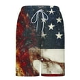 thumbnail image 5 of cllios 4th of July Men Shorts American Flag Print Swim Trunks with Compression Liner Quick Dry Lightweight Shorts Casual Summer Vacation Beach Shorts, 5 of 7