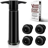 BETTFOR Wine Saver Pump with 4 Vacuum Wine Stoppers, Wine Bottle Stoppers with Food Grade Silicone Leak proof Keep Fresh Suitable for All Standard Wine Bottles
