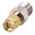 thumbnail image 1 of Unique Bargains SMA Male to F Type Female Brass Coaxial Cable RF Connector Adapter 1pcs., 1 of 5
