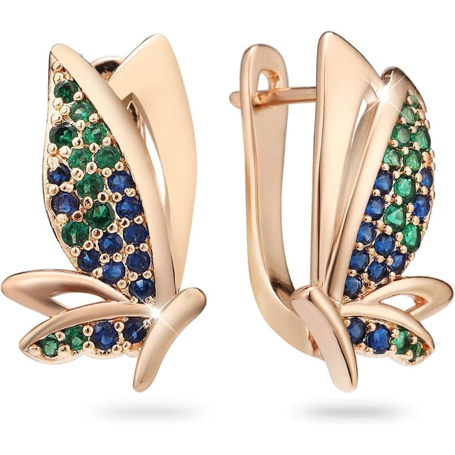 Aretes mujer, arracadas oro mujer, piedras preciosas oro, 18k laminado mujer de joyería cristal arete redondo oro laminado pendientes regalos para mujer