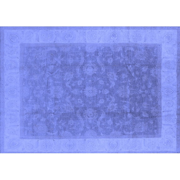 Ahgly Company Indoor Rectangle Oriental Blue Traditional Area Rugs, 2' x 5'