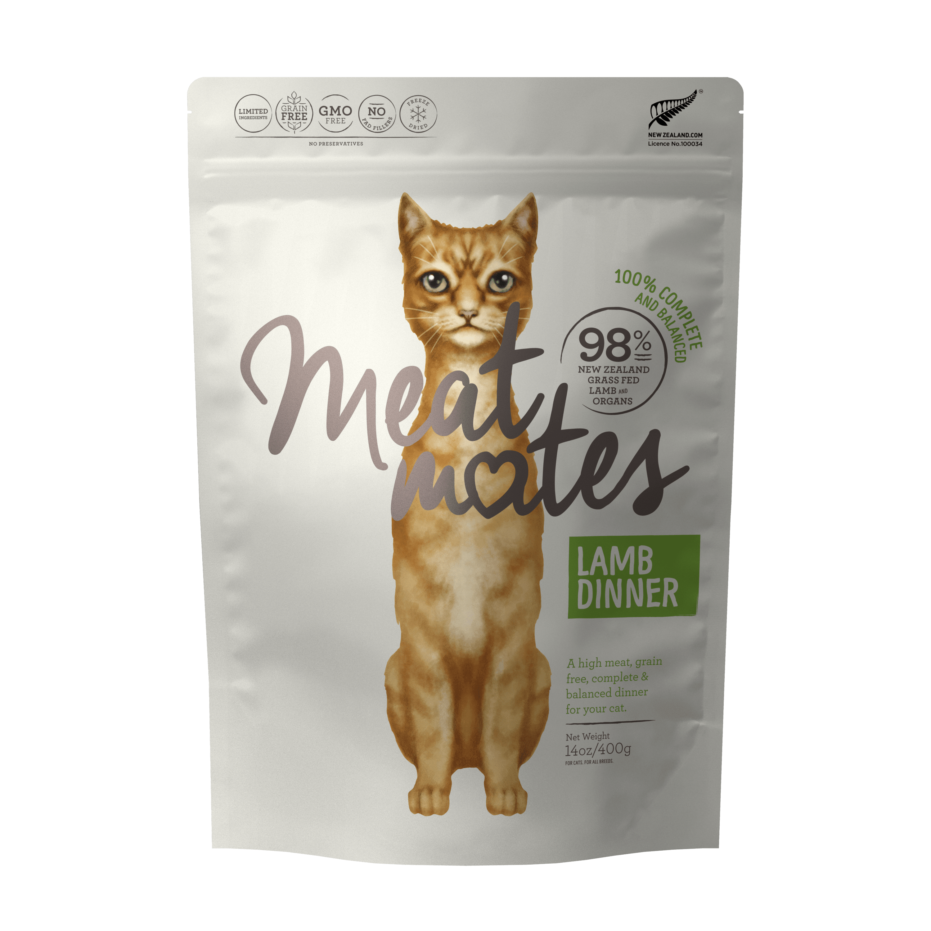 Meat Mates Lamb Dinner FreezeDried Cat Food, 14 oz.