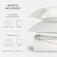 thumbnail image 3 of White Vintage Washed 3 Piece Cotton Duvet Cover Set, King/Cal-King, by Noble Linens, 3 of 6