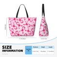 thumbnail image 3 of Goofa Breast Cancer Ribbons Awareness Print Beach Bags Waterproof Beach Tote Bag Zipper Sandproof Swim Pool Bag Large Tote Beach Vacation Travel, 3 of 6