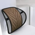 thumbnail image 5 of HCJKDU Lumbar Support Pillow for Car, Linen Mesh Lumbar Pillow for Lower Back Pain Relief - Breathable Back Cushion for Driving, Chair Support for All Season Car-Office Chair, Wheelchair, 5 of 8