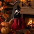 thumbnail image 3 of Halloween Witch Doll, Handmade Witch Doll Ornament Kitchen Home Decor Halloween Fireplace Tabletop Ornament, Gift for Mom or Friend, 3 of 7