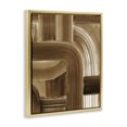 thumbnail image 3 of Stupell Industries Modern Brown Curved Paint Strokes Gold Floating Frame Canvas Art, 17 x 21, by Grace Popp, 3 of 8