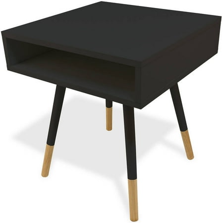 Mainstays Styx Pocket Bedside Table Solid Wood Nightstand In Black Mainstays Styx Pocket Bedside Table Solid Wood Nightstand In Black