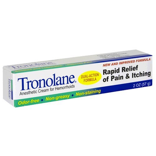 Tronolane Anesthetic Hemorrhoid Cream 3PACK (2 oz. each pack