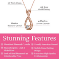 thumbnail image 2 of Cate & Chloe Arabella 18k Rose Gold Plated Pendant Necklace with Simulated Diamonds for Women, 2 of 7