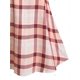 thumbnail image 4 of Blusa de hombro frío de correa de correa de tela escocesa de talla grande Rosegal Blusas Tallas Grandes, 4 of 5