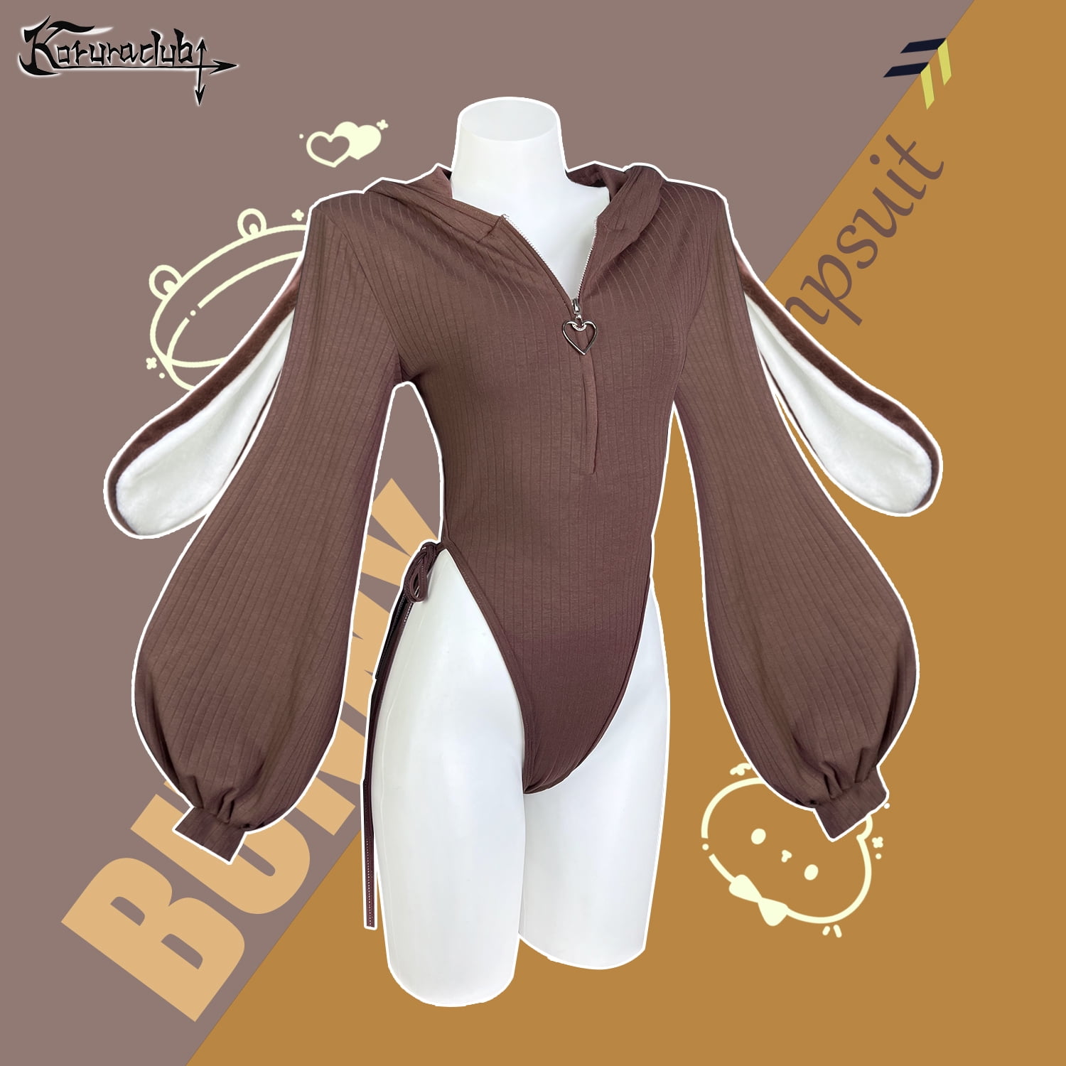 KORURACLUB Bunny Outfit Cosplay lingerie for women Animal Costumes Bunny Bodysuit