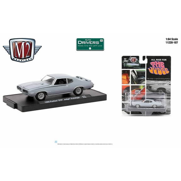 M2 Machines Auto-Drivers 1:64 R107 1969 Pontiac Gto Judge Prototype
